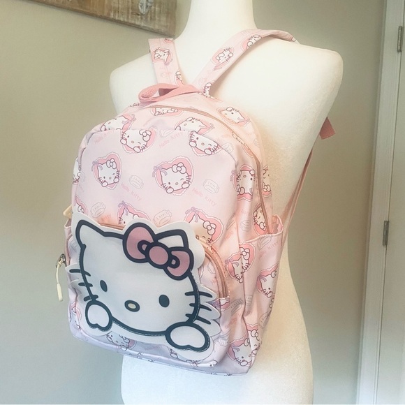 NWT Hello Kitty Backpack by Sanrio | Pink, Light Pink, White - Picture 4 of 6